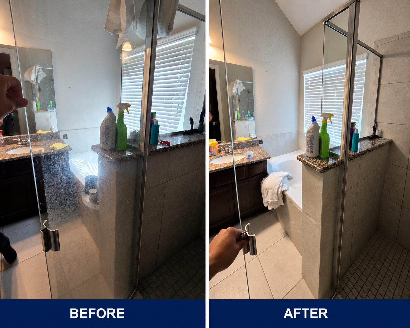 Bathroom Cleaning Before and After